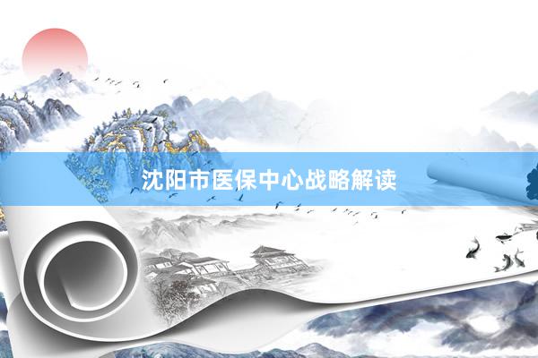 沈阳市医保中心战略解读